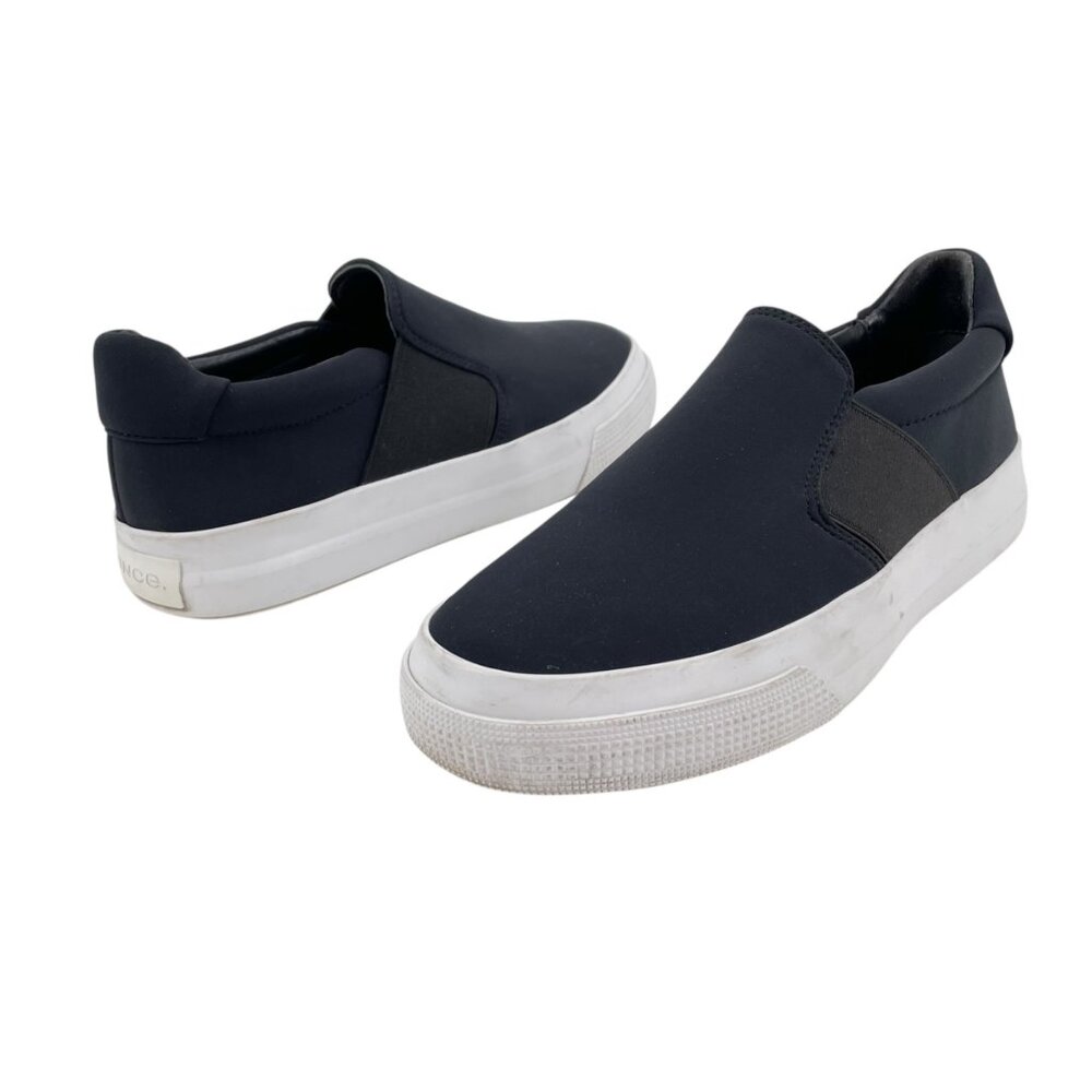 Vince Black Torin Neoprene Slip On Sneakers Womens Size 6.5 Neutral Normcore